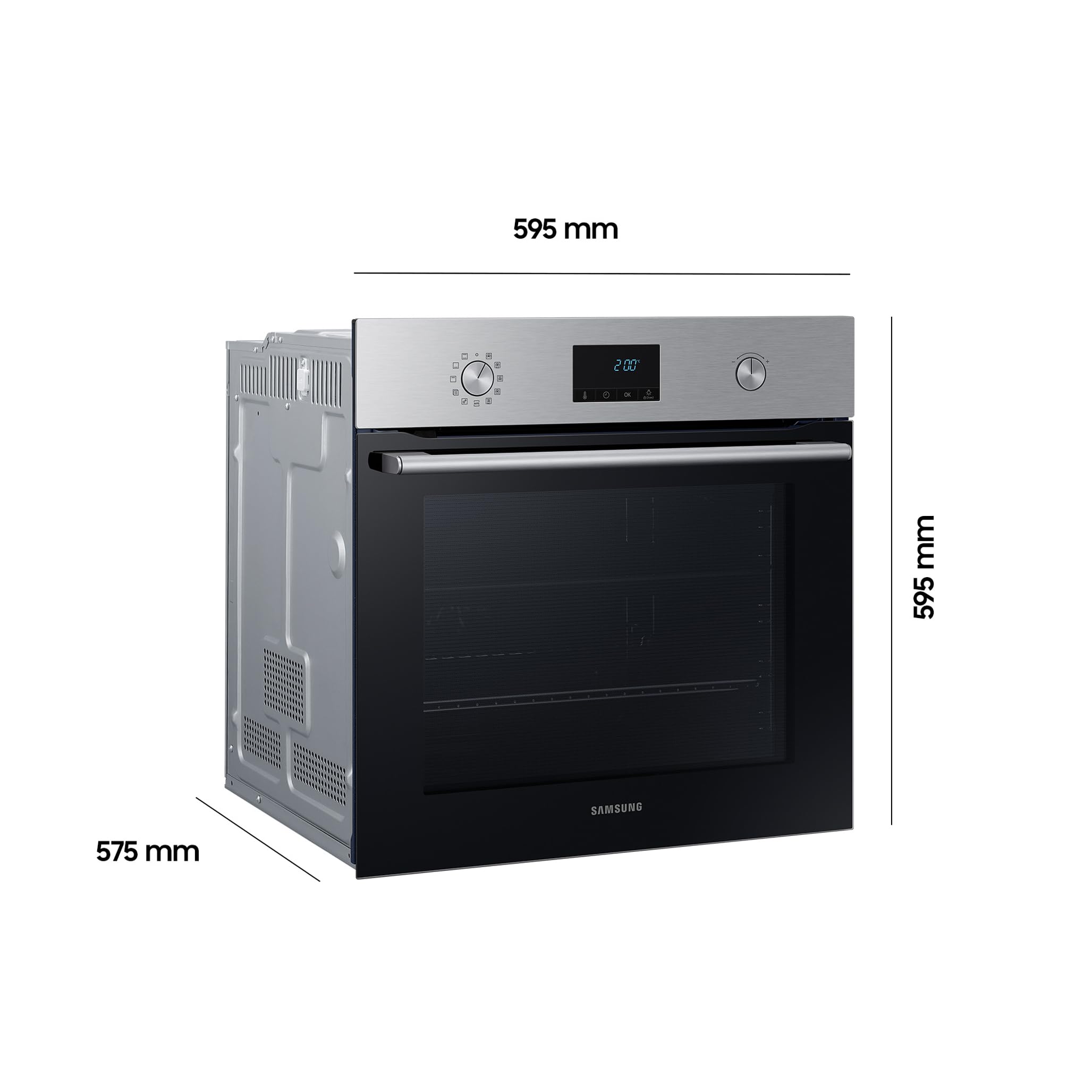 Samsung Pyrolyse Einbau-Backofen 68 l EEK A Edelstahl NV68A1170BS/EF