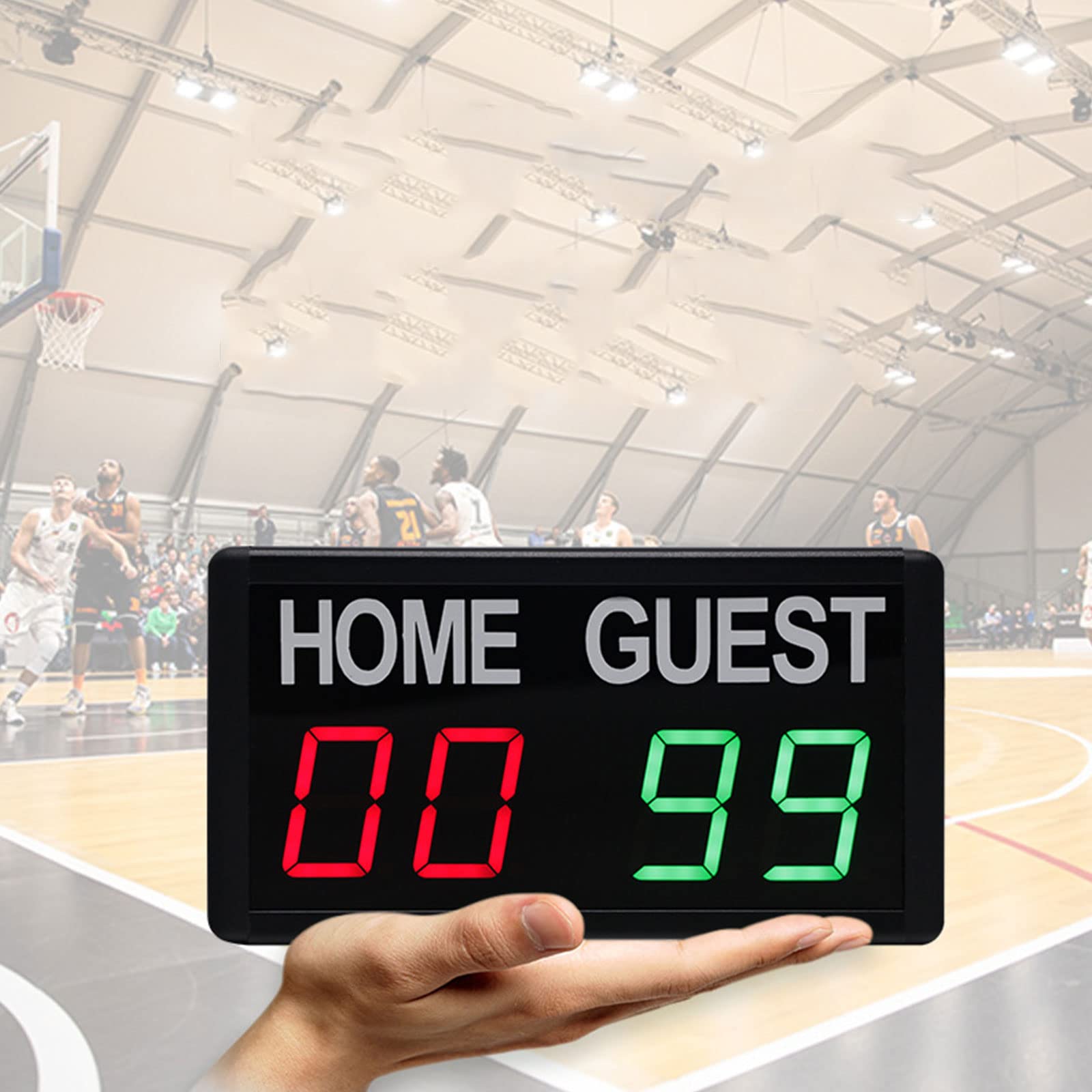 Marcador LED para Interiores, Marcador de puntuación de Mesa, Marcador Digital portátil, Marcador electrónico Deportivo para Baloncesto, Tenis, fútbol