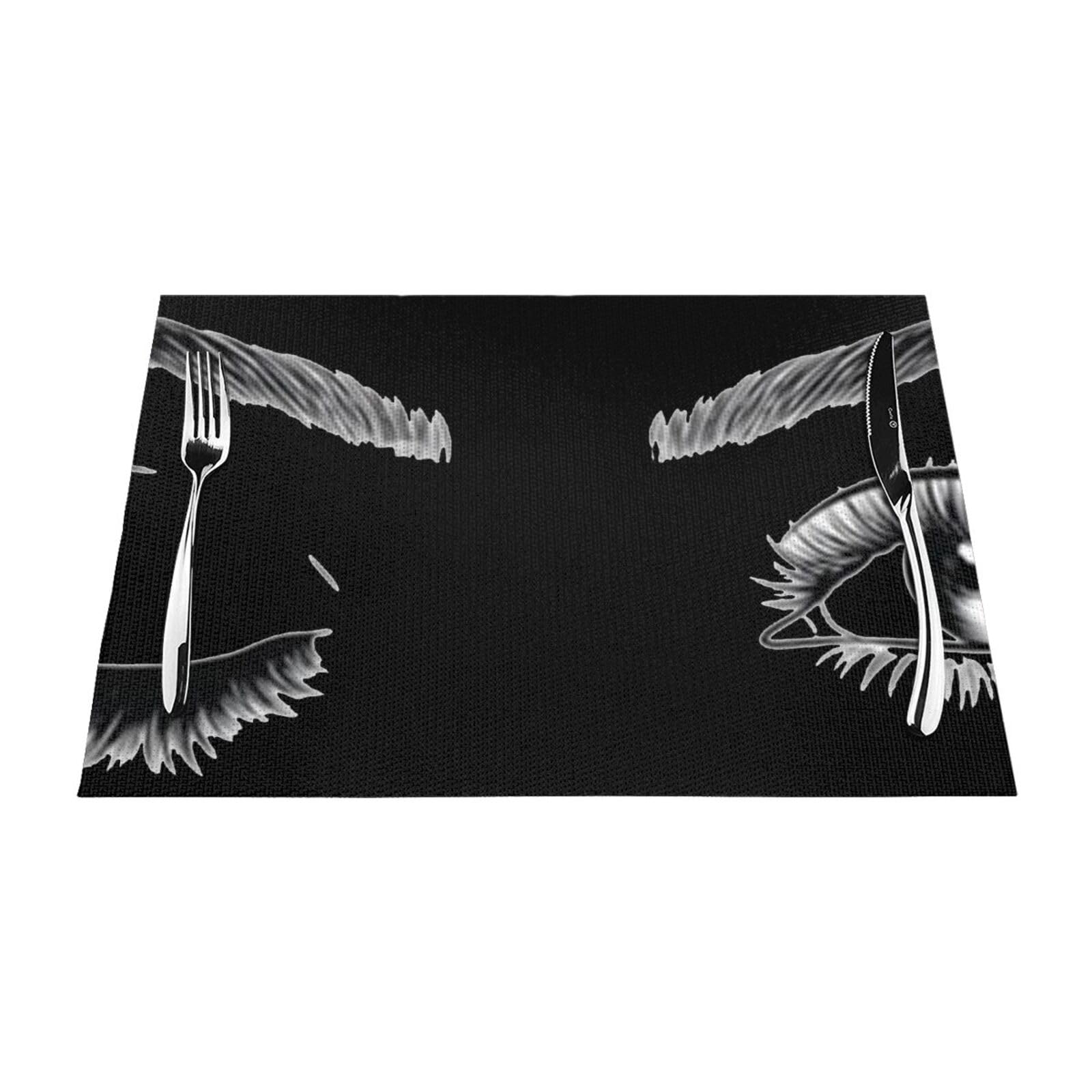 PVC Placemat Set of 1 PCS, 45x30 CM, eyelash Printed Non-Slip Heat Resistant Place Mats for Kitchen Dining Table Indoor Outdoor
