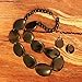 Black Tagua Necklace and Earring Set for Women, Artisan Handmade Fair Trade Jewelry