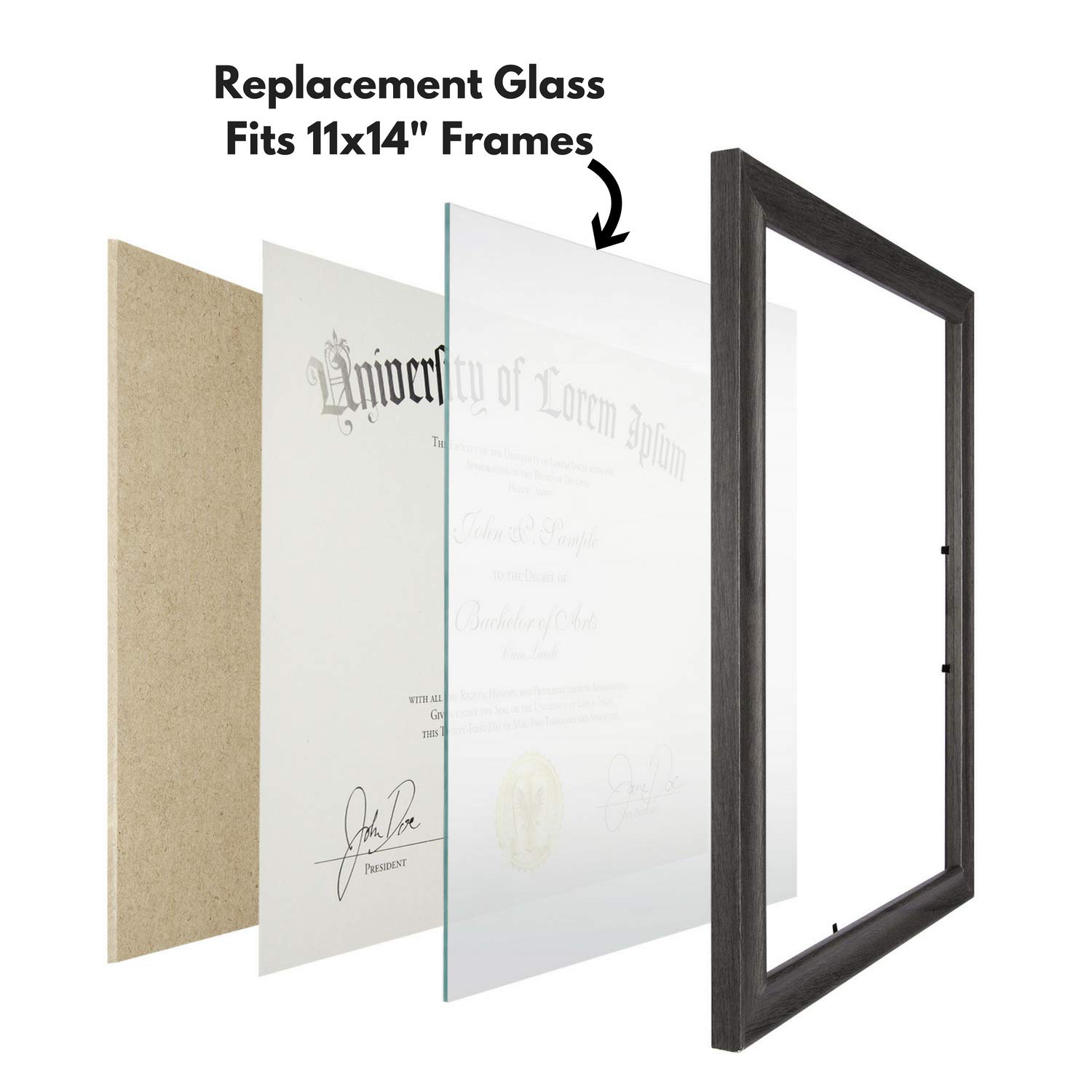 Icona Bay HeatStrengthened Glass Replacement for Picture Frame