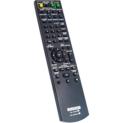 New RM-ADU007 RM-ADU007A Remote fit for Sony DVD Home Theatre System DAV-HDX277WC DAV-HDX287WC DAV-HDX576WF DAV-HDX587WC SS-CT80 SS-CT91 SS-TS80 SS-TS81 SS-TS82 SS-TS92 SS-TS94 SS-TS95 SS-WS80