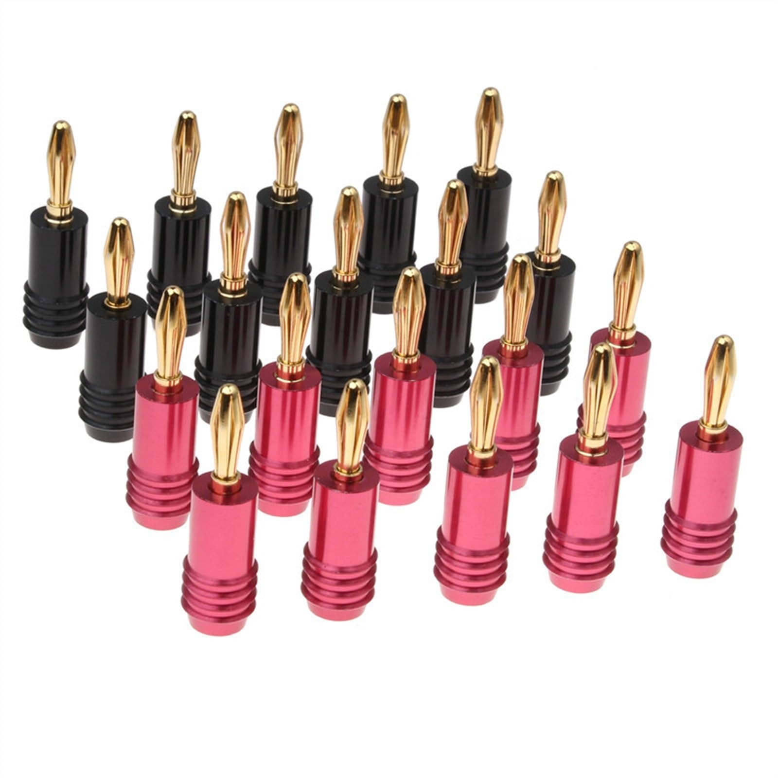 Bananenstecker, 4 mm Lautsprecher, 24 K vergoldet, 20 Stück/Set