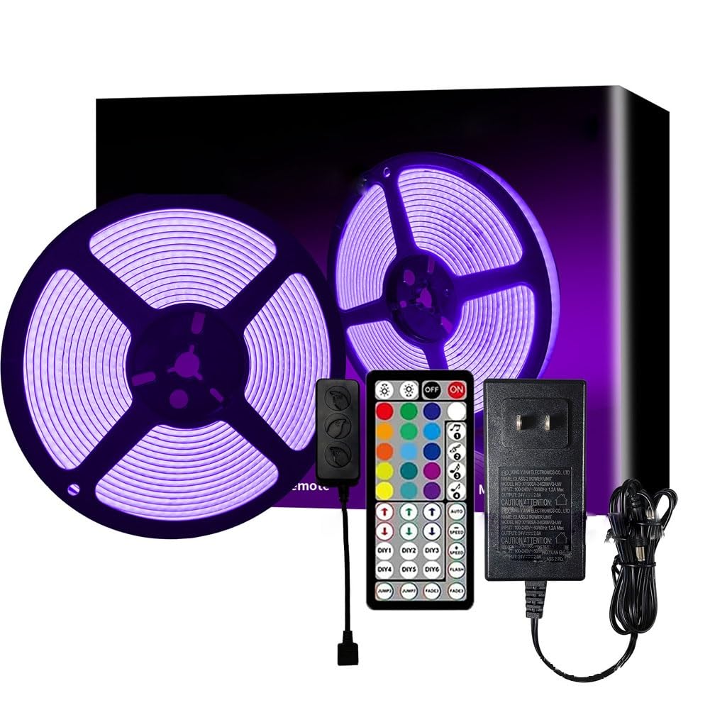 Tira luz LED 6m de Largo for computadora TV,luz Ambiental LED for Juegos RGB,Control Remoto 44 Teclas,Tira de iluminación Ambiental de TV Flexible,Tira retroiluminación detrás la TV