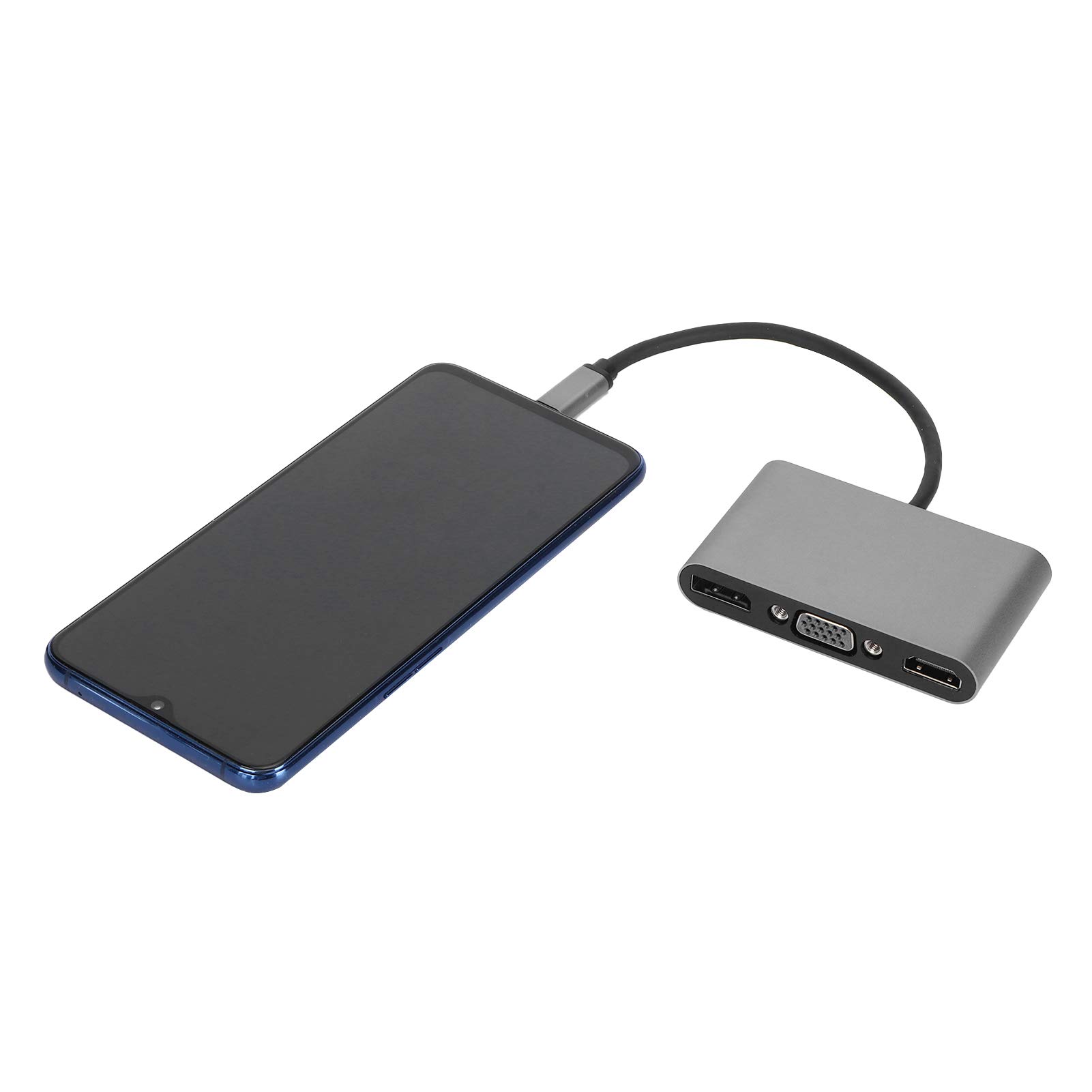 Docking Station 4K con Hub USB PD VGA, Adattatore Multifunzione di Tipo C per Notebook, Estensione Display Multischermo MST in Lega di Alluminio