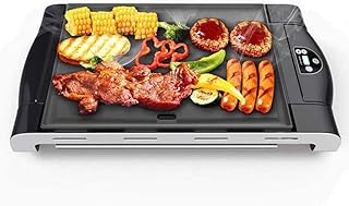 review ZQY Indoor Smoke-Free Non-Stick Barbecue Grill Electric Barbecue Grill Outdoor Barbecue Multifunctional Removable and Washable