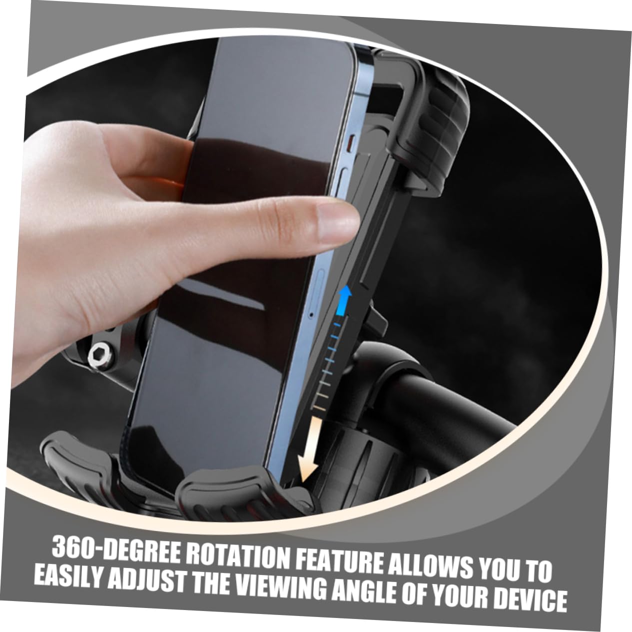 HOMSFOU 3pièces Support Téléphone De Vélo Antichoc Et Antidérapant Support De Guidon pour Smartphone Navigation Pratique Et Sécurisée Compatible avec Guidons pour Cyclisme Et