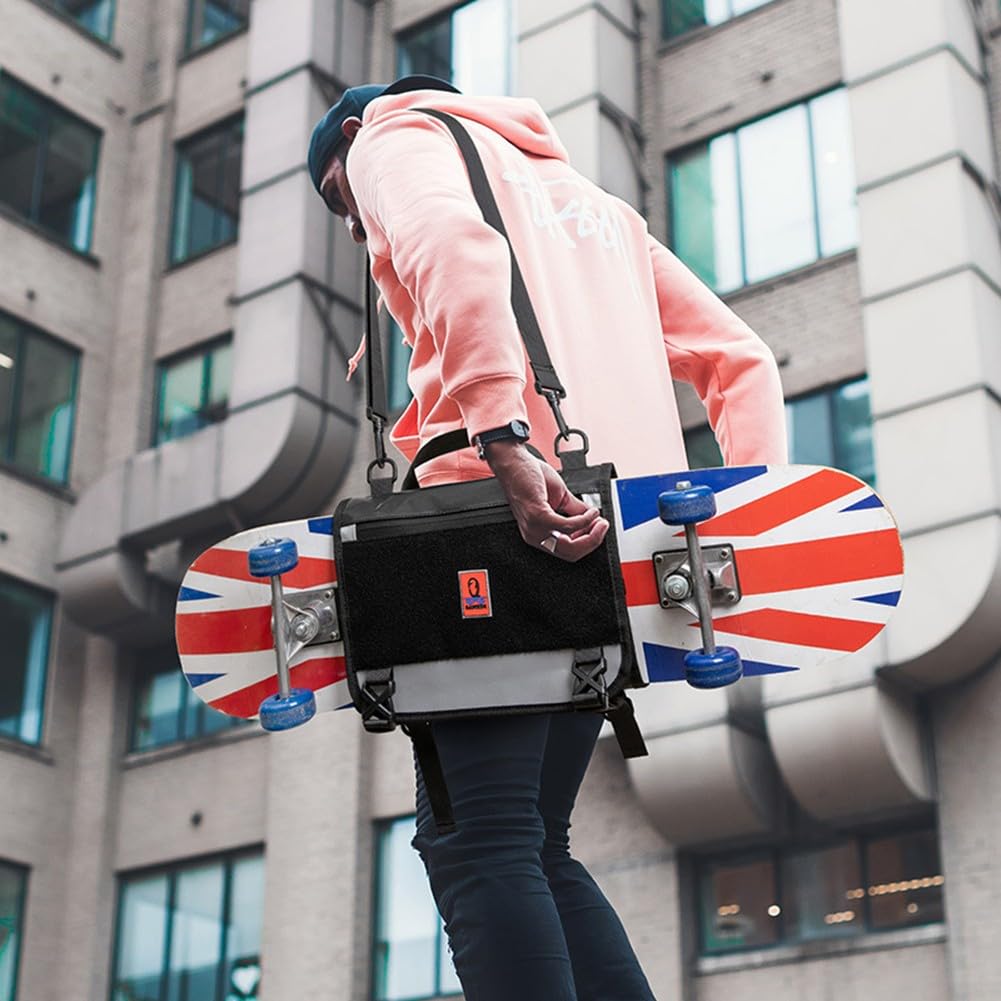 SPORTARC Skateboard Tasche, Skateboard Rucksack Longboard Handtasche, Longboard Surfboard Aufbewahrung Rucksack für Surfbrett, Fischbrett