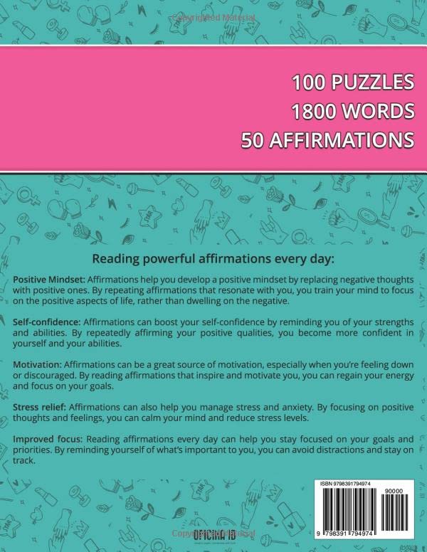 Miniatura 2 de Powerful Affirmations Word Search For Adults Affirmation puzzles book for adults, improve their mental wellness and self-esteem while having fun ...