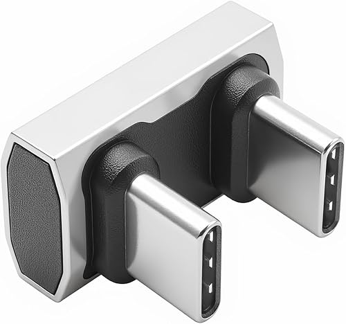Miniatura 12 de Duttek Adaptador USB C de 180 grados 240W PD, 8K @60Hz, 40Gbps, conector USB C hembra a macho de 180 grados para Thunderbolt 4, Thunderbolt 3