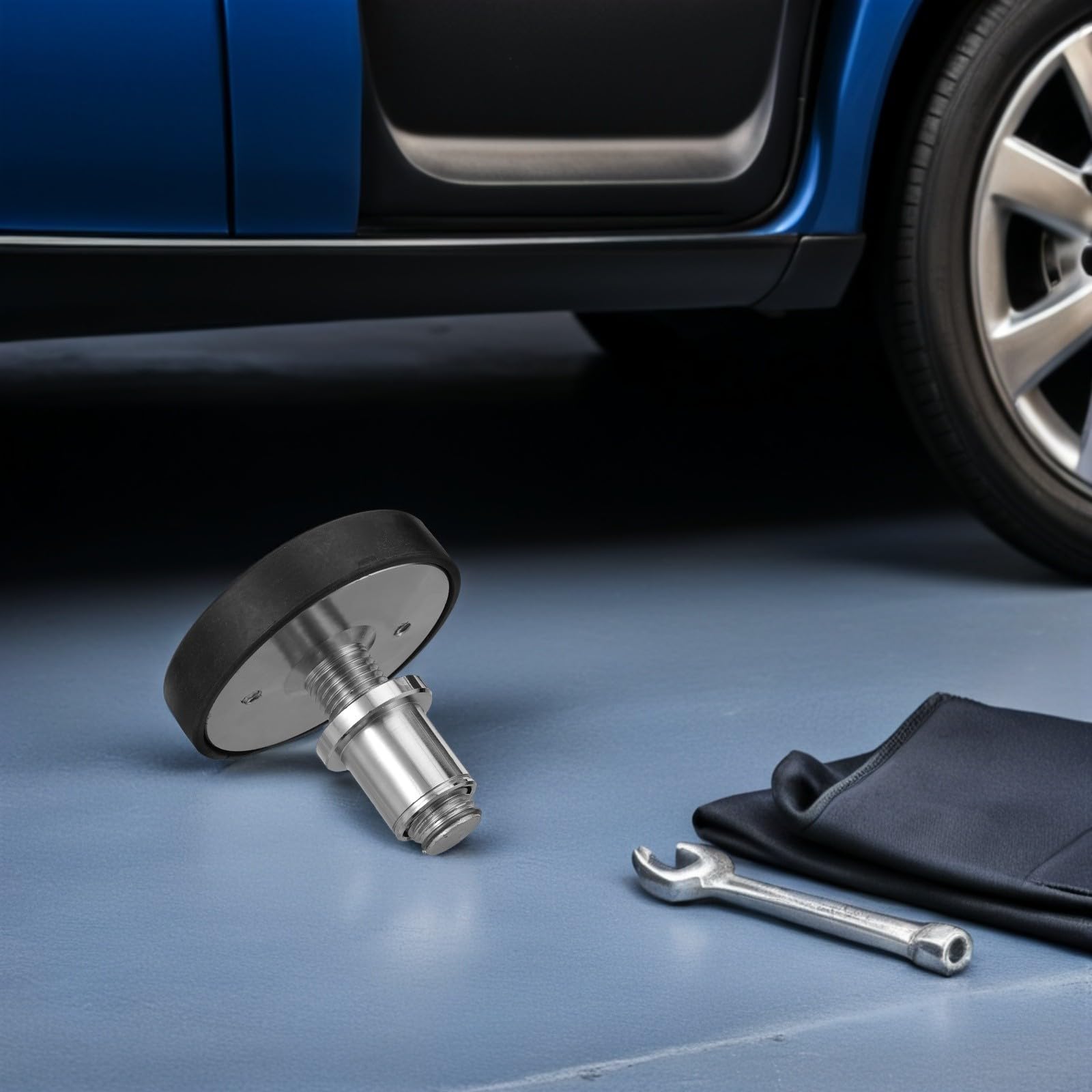 Piedini di Sollevamento Auto in Gomma, Diametro 35mm, Supporto Stabile | Garage Domestici e Laboratori, Compatibilità, Metallo e Gomma, Altezza di Sollevamento Aumentata