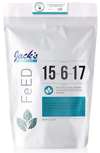 Jack's Nutrients 15-6-17 Clon Fertilizante soluble en agua para un rápido desarrollo de raíces y un amplio crecimiento del sistema radicular en