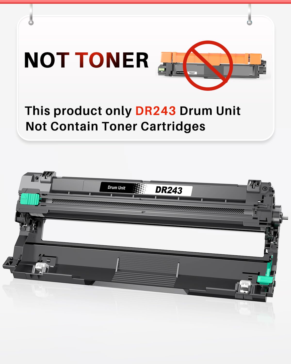 Halloya DR-243CL DR243CL DR 243CL DR243 Tamburo Compatibile per Brother DCP-L3510CDW DCP-L3517CDW DCPL3550CDW MFC-L3710CW MFC-L3730CDN MFC-L3750CDW MFC-L3770CDW HL-L3210CW(BK C M Y)