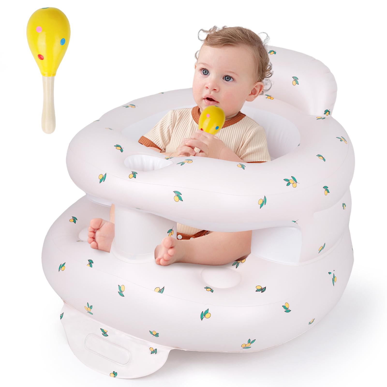 Seggiolino Gonfiabile Per Bambino Con Pompa Integrata – Portatile Per Bagnetto, Gioco E Viaggi – Età 3-36 Mesi, PVC - 3