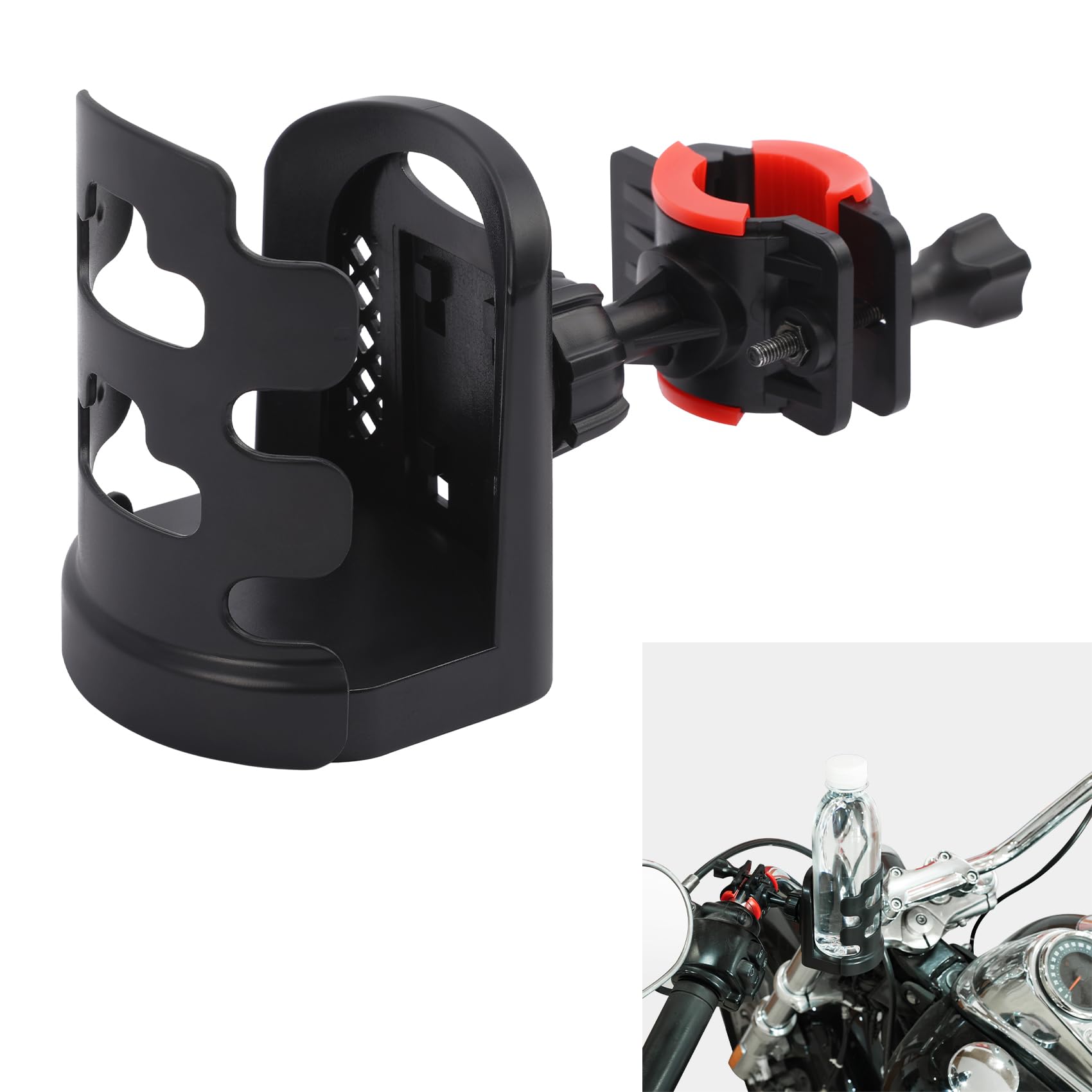 TCMT Adjustable Handlebar Drink Cup Holder Water Bottle Mount For Motorcycle ATV Bike