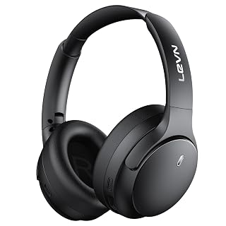 LEVN Hybrid Active Noise Cancelling Headphones, Wireless Headphones Bluetooth 5.4 with Transparent Mode, Hi-Res Audio, Deep Bass, 70H Playtime Over Ear Bluetooth Headset for Work/Travel/Home/Office - Amazon product rated Grade B