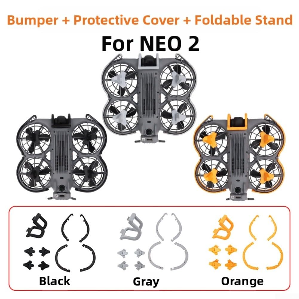 Kit di protezione per DJI NEO 2, copertura antigraffio con treppiede che aumenta l'altezza, accessori per carrello di atterraggio pieghevole (arancione)