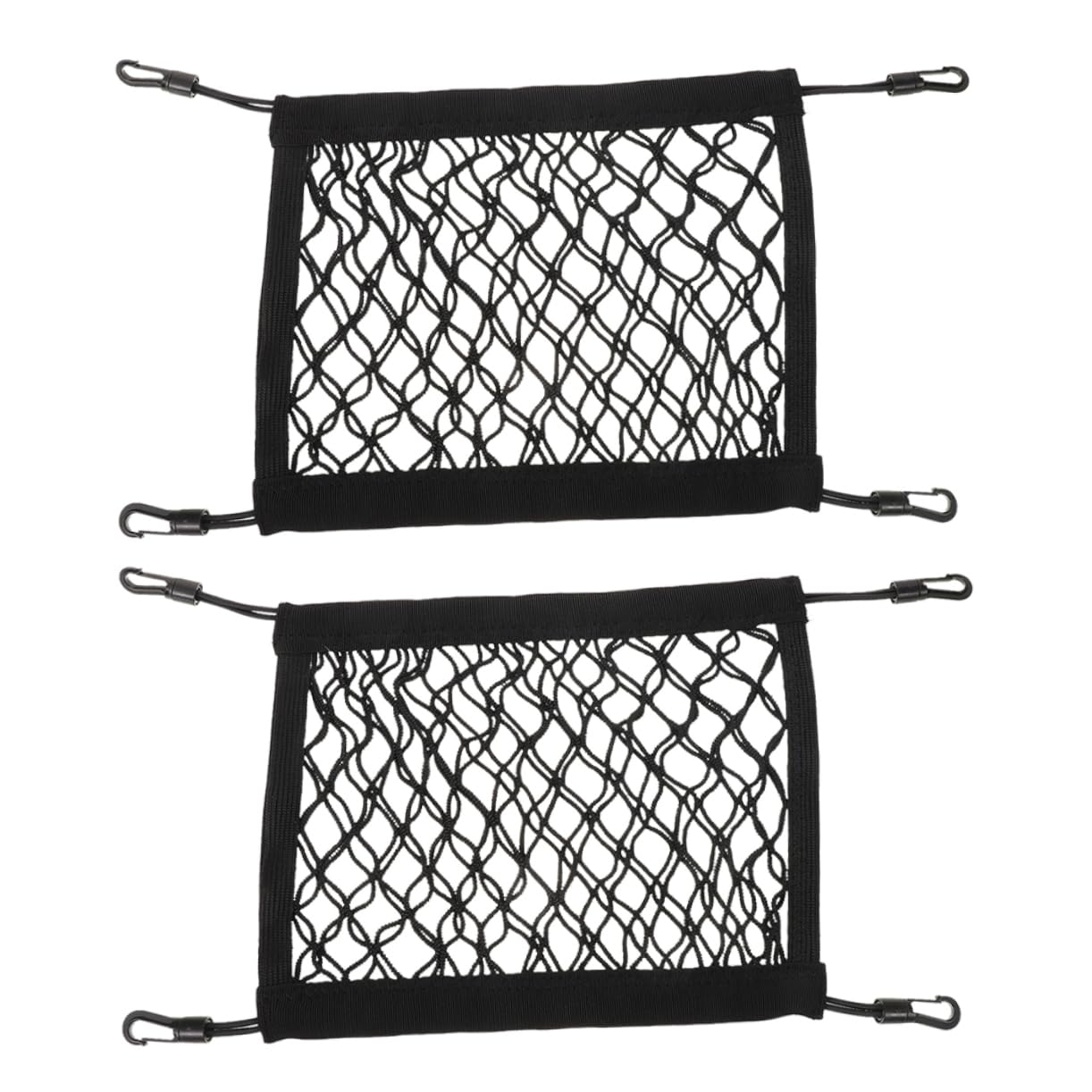 BESPORTBLE 2pcs Nylon Mesh Surfboard Storage Bag Elastic Expandable Kayak Deck Carrying Pouch Capacity Portable Design for Paddleboard Sundries Organization