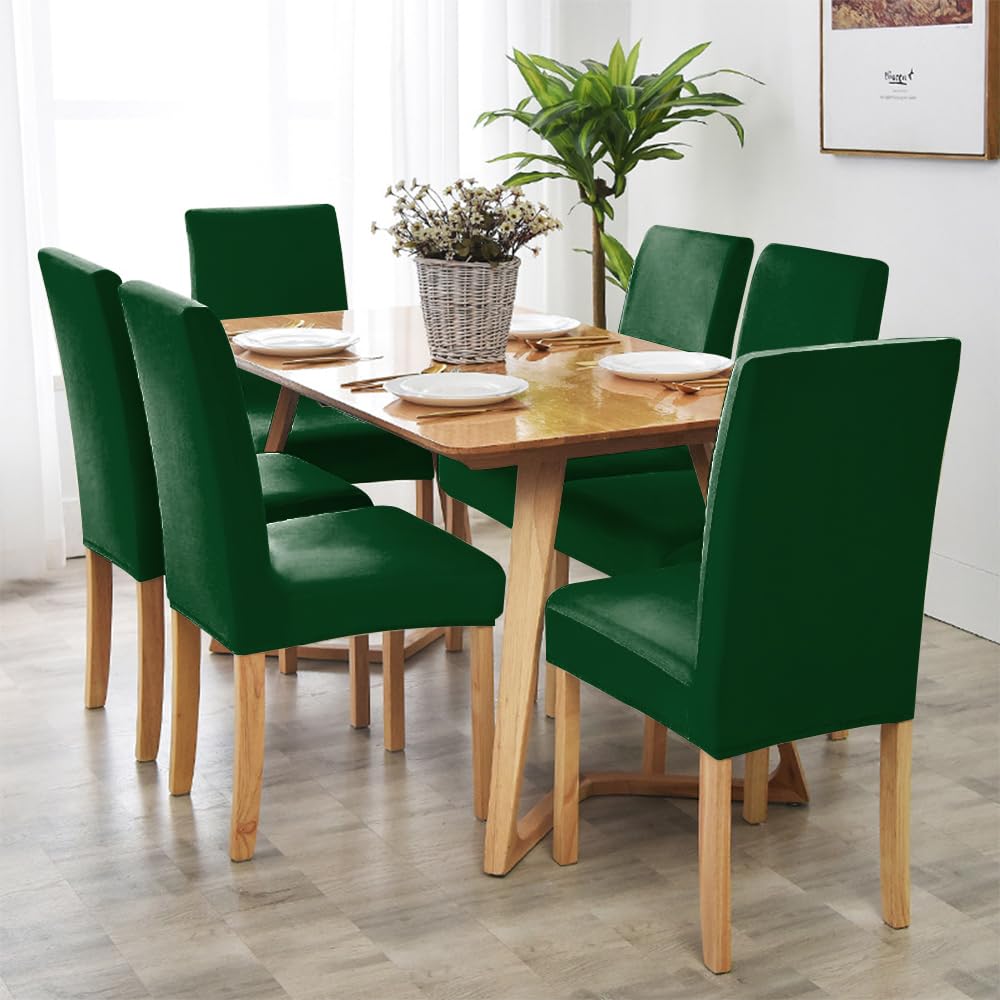 Housse Assise Chaise Velours Extensible - Lot De 2, Antidérapante, Lavable, Pour Salle à Manger - 10