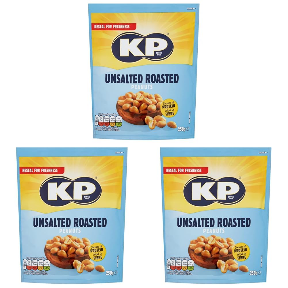 KP Nuts - DRY ROASTED Peanuts - Multipack of 5 x 30g Snack Bags - Roasted until golden for the perfect KP taste and crunch. Source of protein and high in fibre. — view 2