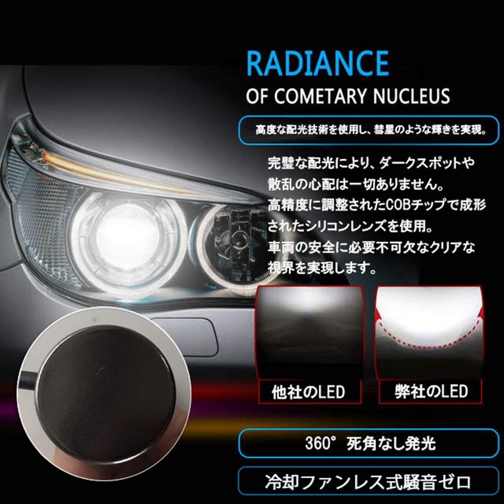 Amazon | LEDヘッドライト MINI6 H7 超コンパクト冷却ファンレス式 12V