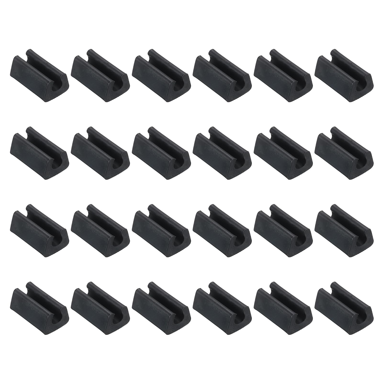 PATIKIL 8mm Cubierta De Pata De Silla Rectangular Con Almohadilla De Fieltro, 24 Piezas Deslizamiento Suave