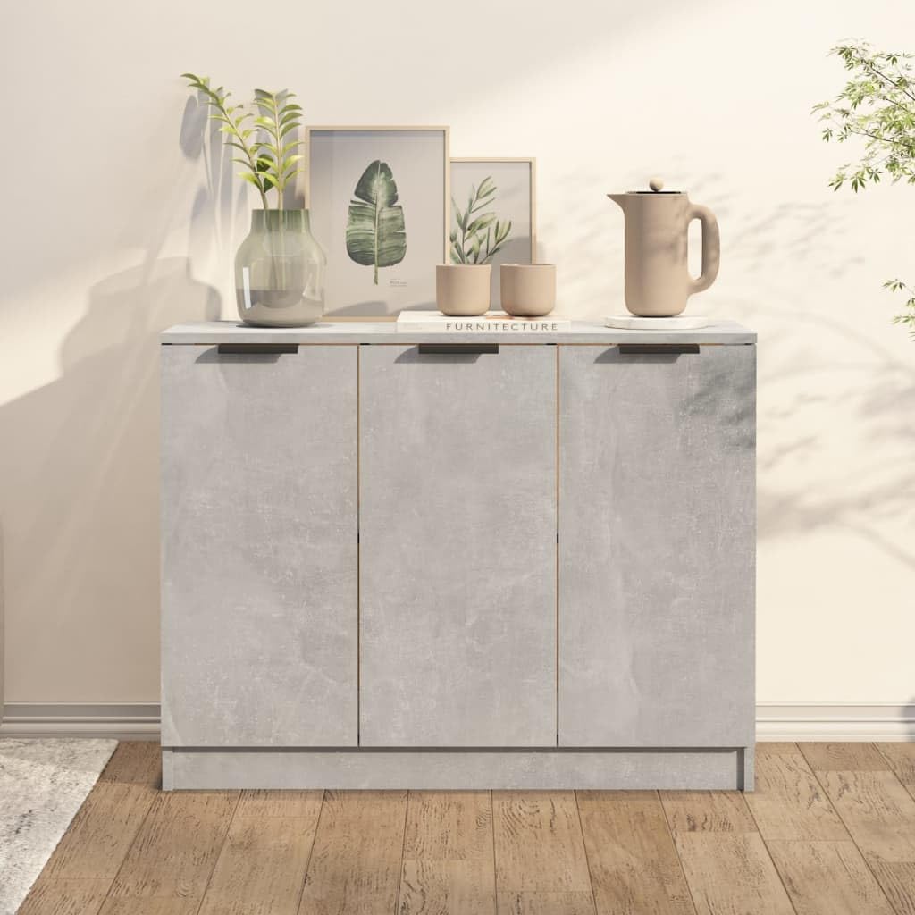 vidaXL Credenza Grigio Cemento 90,5x30x70 cm in Legno Multistrato