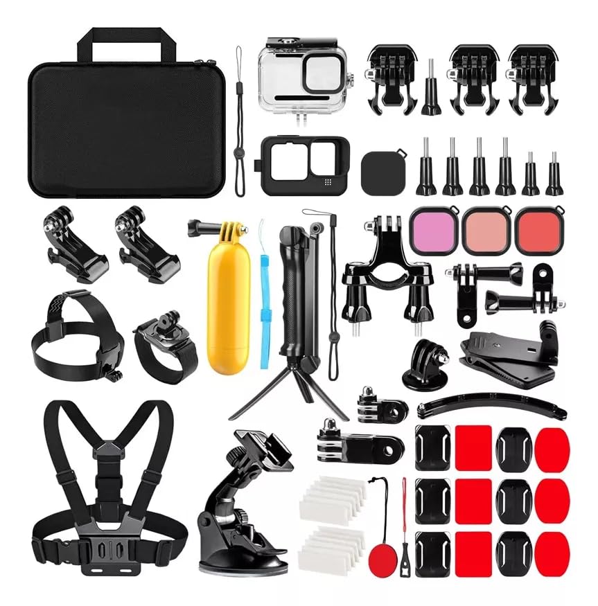 Consejos para Comprar Accesorios para camas para comprar online. 47 Kit de Accesorios 61 En 1 para Gopro Hero 13/12/11/10/9, Impermeable Estuche para Cámaras de Acción Subacuáticas, Funda Protector de Silicona Protector de Pantalla Filtro de...