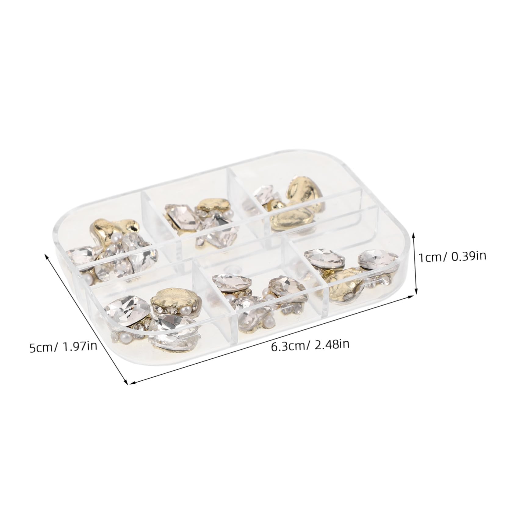 144 Pezzi Nail Glass Rhinestones Kit Trasparenti Flatback Charms per Creazioni Gioielli e Decorazioni Nail Art DIY