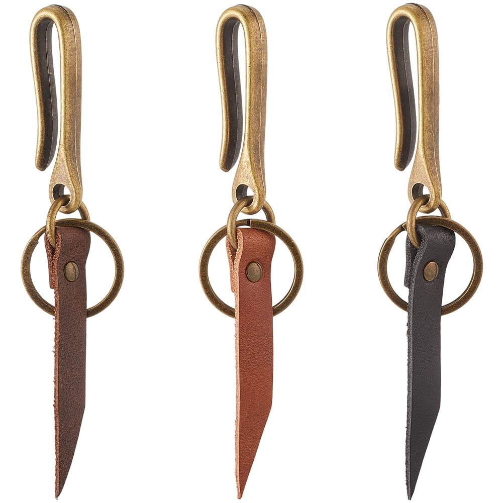 Porte-clés en cuir avec boucle en U pour sécuriser vos clés