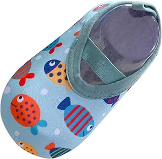 Sapatos de bebê descalços antiderrapantes para o chão com desenho das meias para meninas Aqua Kids Socks Meninos Sapatos de bebê Sapatos de caminhada macios para bebês