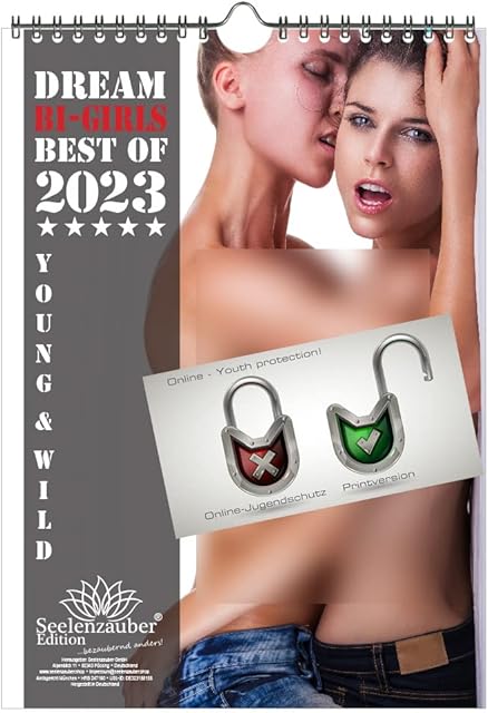 Sexy Bi - Girls DIN A4 Calendar for 2023 Erotic Lesbian Couples - Soul Magic