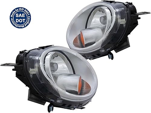 Miniatura 4 de Auto Parts Avenue APA - Luz de cabeza de repuesto para Mini Cooper 2007 2008 2009 2010 2011 2012 2013 2014 2015 Mini Cooper amarillo diseño Pasajero