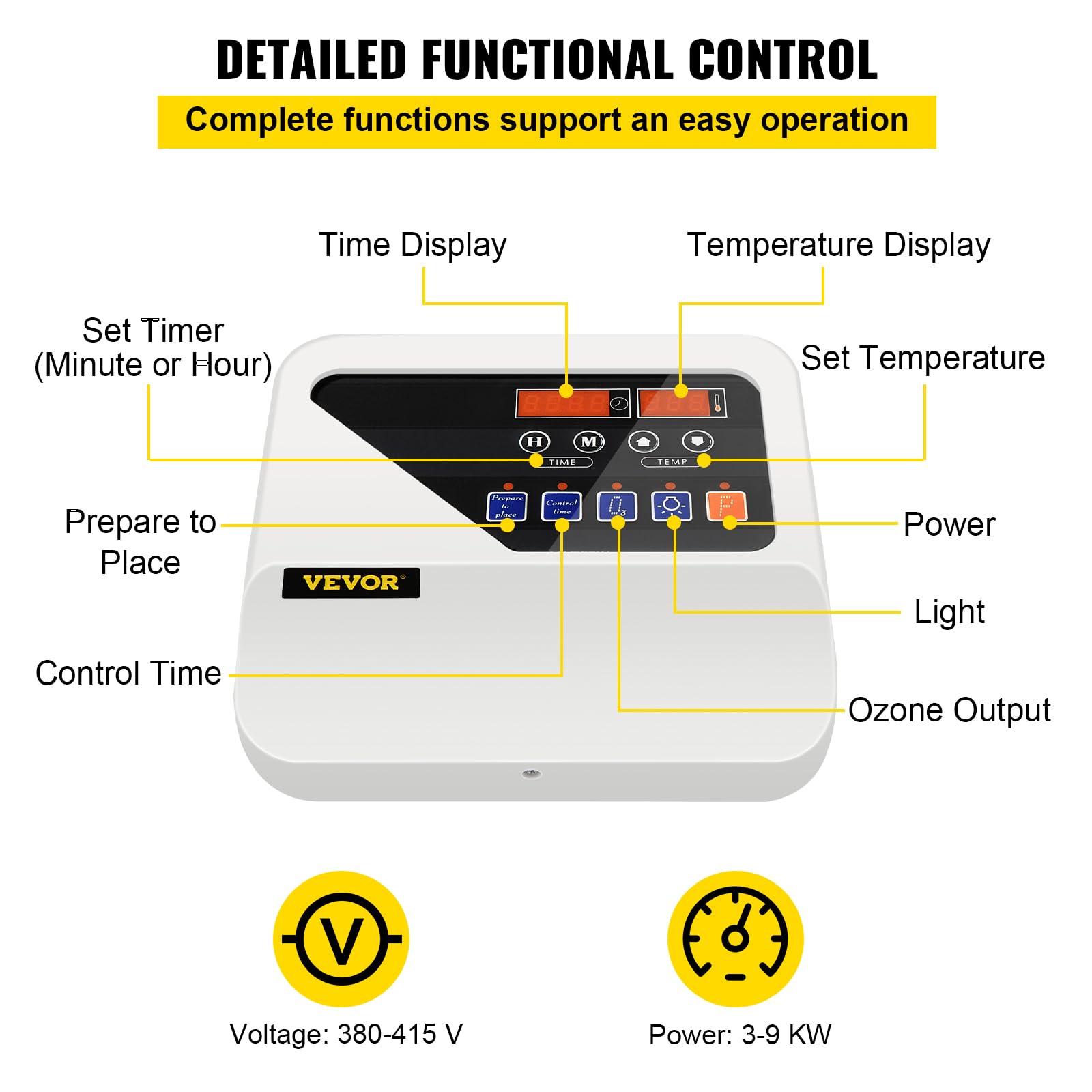 Digitaler Sauna-Steuerung für Saunaofen von 3 bis 9 kW Anzeige digitaler Controller externer Freizeitclub