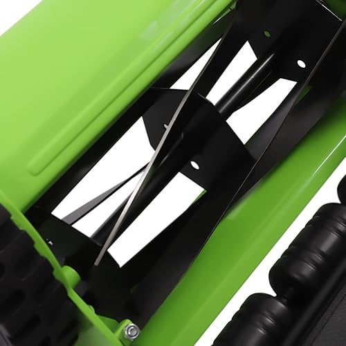 Miniatura 6 de Xuthusman Cortacésped ajustable de 12 pulgadas, carrete manual para empujar detrás, cortadora de césped de doble rueda con bolsa de colección de 23