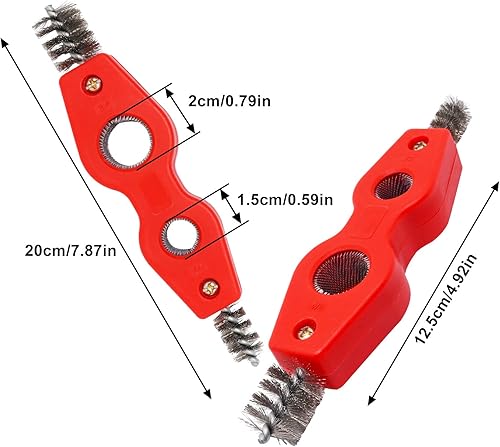 Miniatura 2 de SWZHAI Limpiador de tuberías de cobre 4 en 1, cepillo de limpieza de tuberías de cobre de 12 pulgada y 34 pulgadas, limpiador de cepillo de tubería