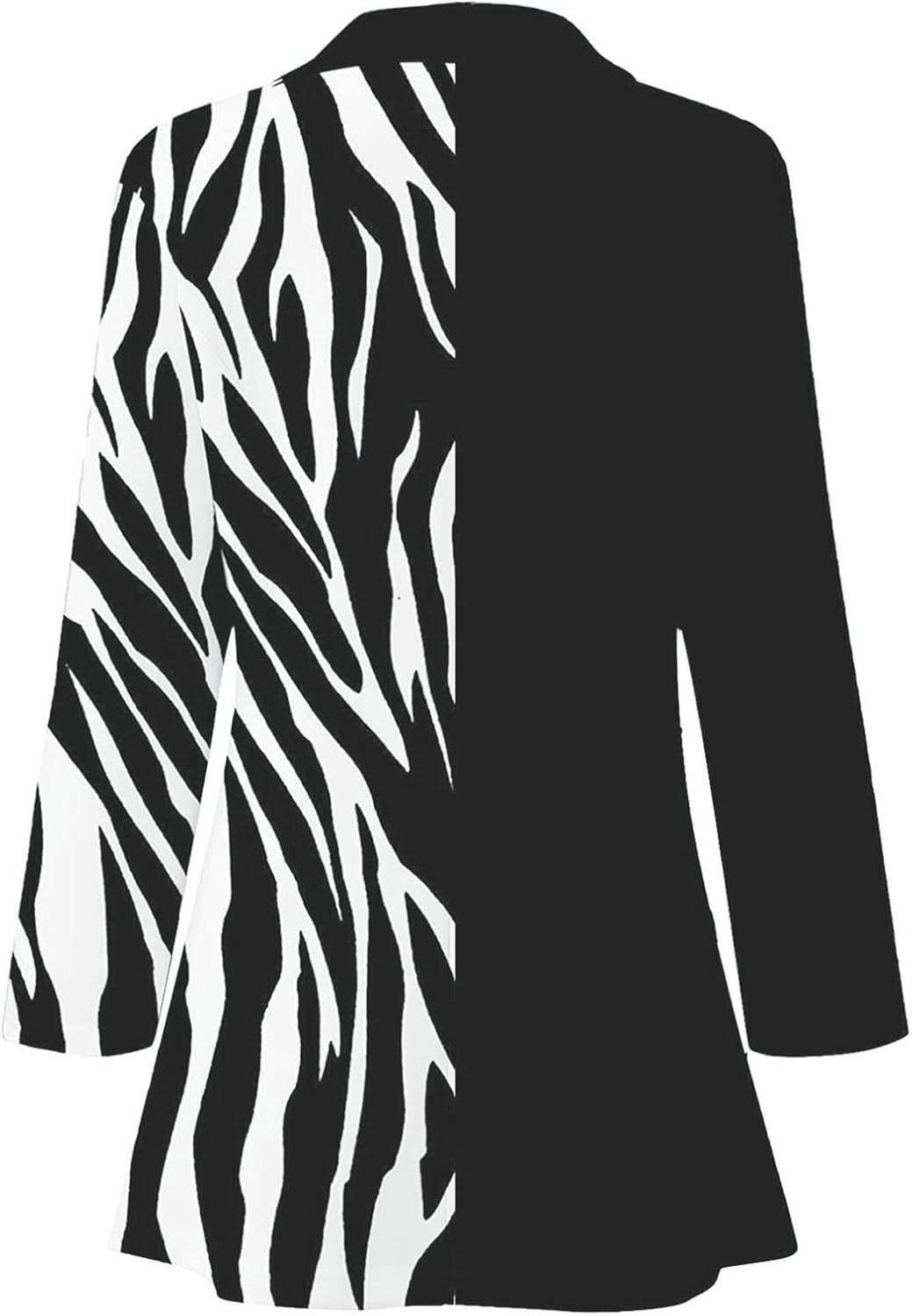 ZEFOTIM Blazers for Women Winter Plus Size Long Floral/Striped Blazer Work Lightweight Fitted Coat - Image 3