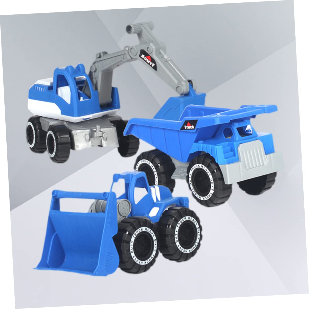 iplusmile Fiesta Verano Camión Excavadora de Juguete 3 Piezas Azul Plástico