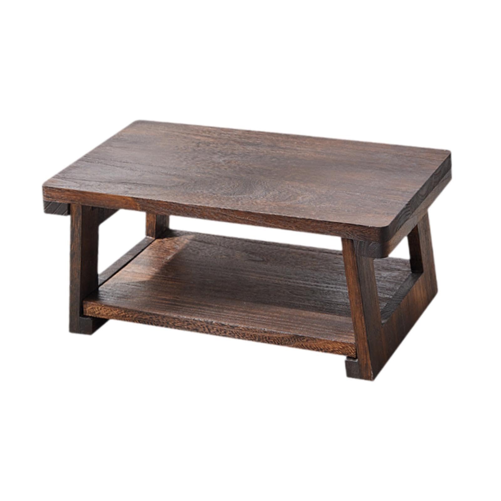 Table basse japonaise en bois pour créer un coin thé zen sur le balcon