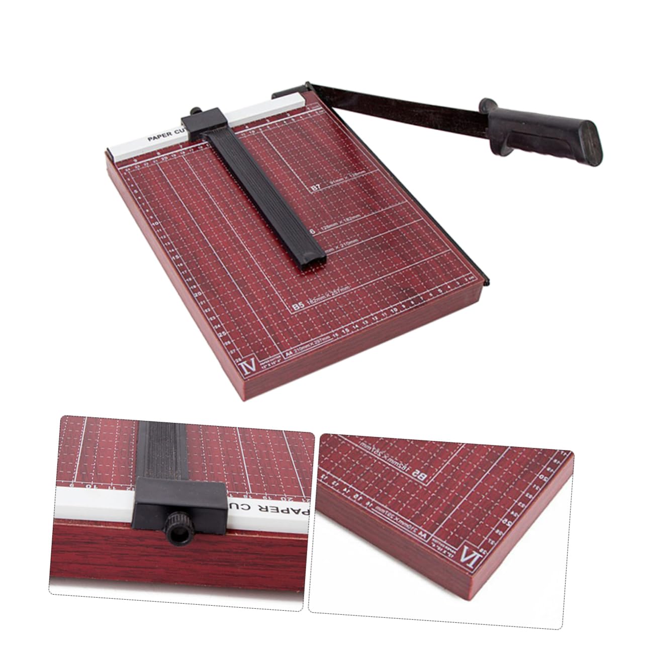 Lurrose Taglierina per Carta Taglierina per Carta Fotografica Ghigliottina con Base in Metallo Robusta Taglio Preciso per Ufficio e Casa Meccanismo di Blocco Automatico