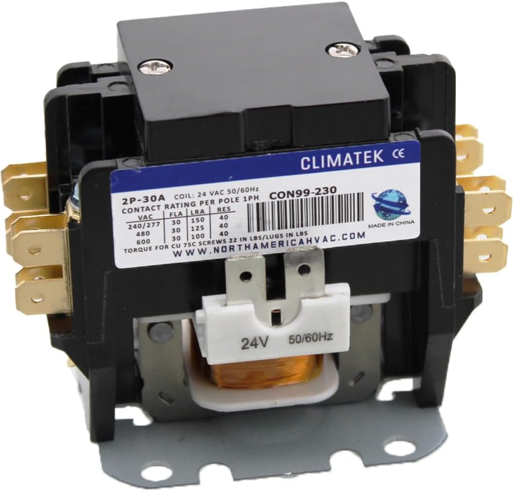 Replacement for Goodman Double Pole / 2 Pole 30 Amp Condenser Contactor CONT2P025024VS by Replacement for Goodman