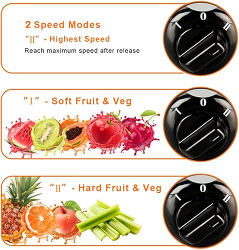 Miniatura 2 de Máquina exprimidora, extractor centrífugo de 800 W con boca ancha de 3 pulgadas, canal de alimentación para frutas y verduras, fácil de limpiar,