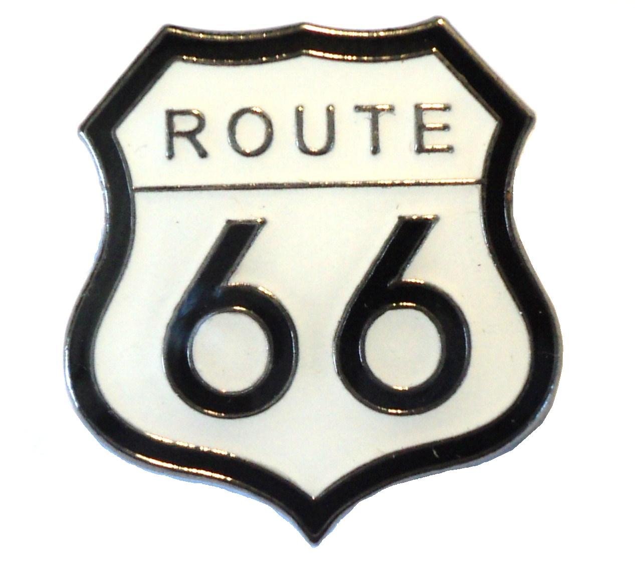 Route 66 USA Highway American Road Sign Metal Enamel Pin Badge