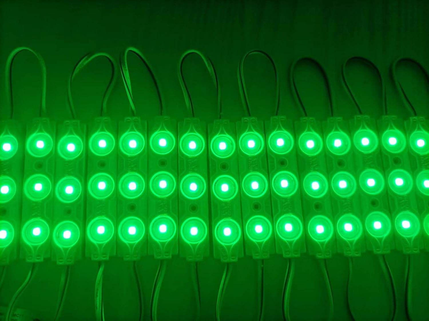 Green LED Module DC12V 0.72W for Lightbox Letter Advertising Signs with Tape Adhesive Backside (200pcs Pack)
