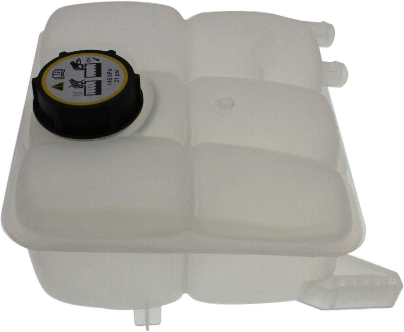 DAT AUTO PARTS Engine Coolant Recovery Bottle Overflow Reservoir Tank with Cap Replacement for 2014-2018 Ford Transit Connect 2012-2018 Focus 2013-2018 C Max 2013-2016 Escape White Plastic FO3014110