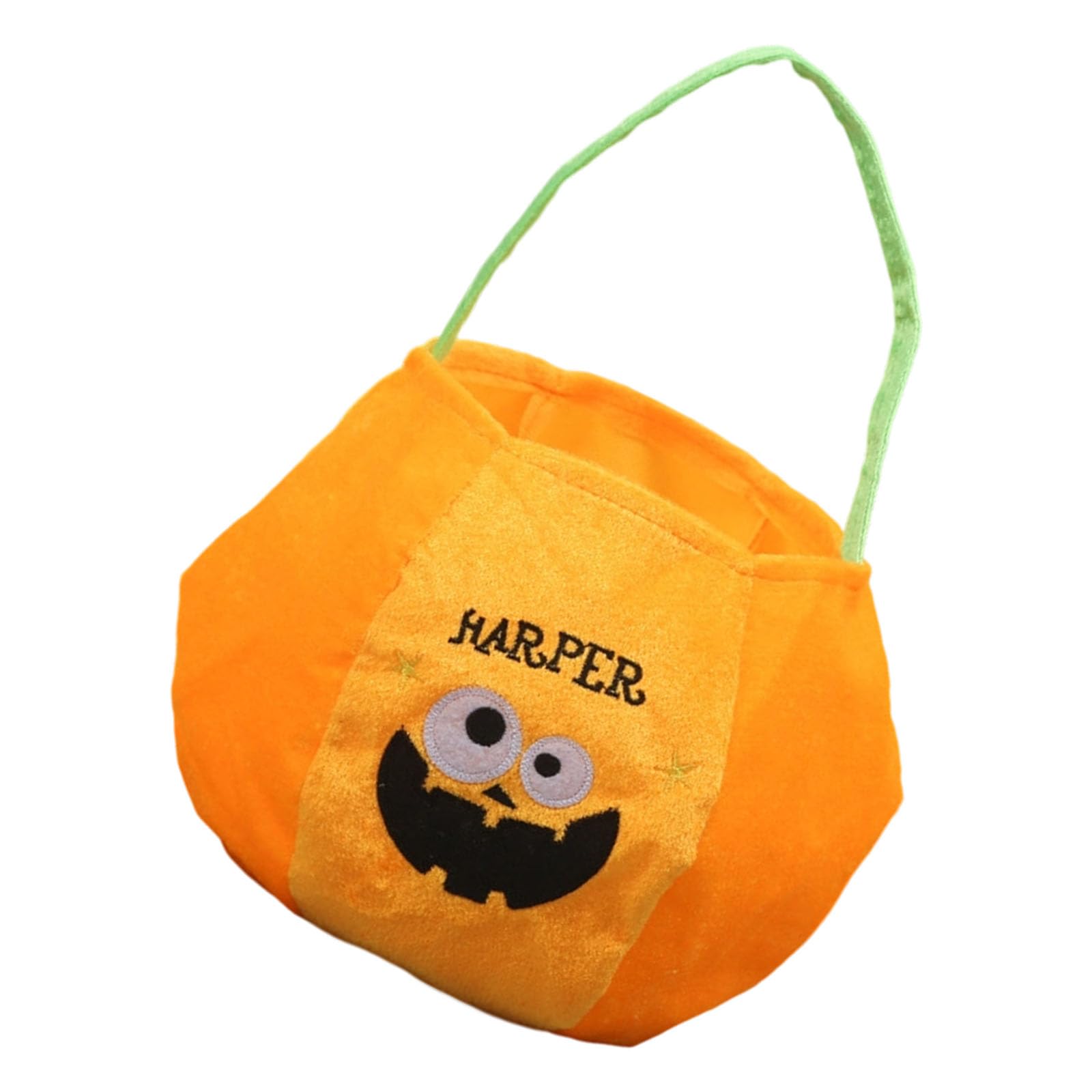 Jazuaiao Seasonal Collection Bag Pumpkin Decorated Velvets Spacious Candy Holder Holiday Party Accessory for Children Trick or Treats Candy Bag