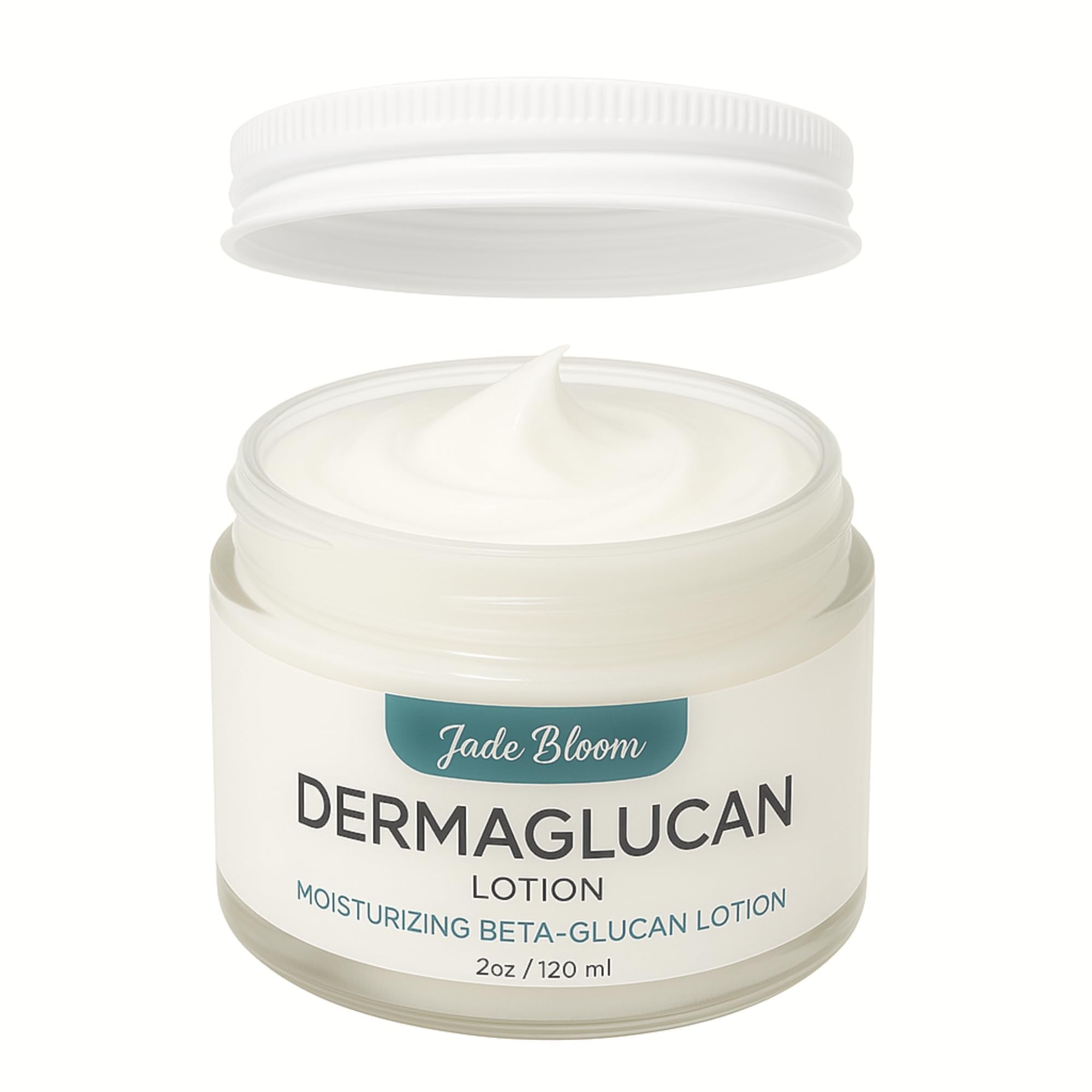 Jade Bloom Dermaglucan Beta Glucan Cream Lotion Moisturizer Skincare | Daily Hydrating Face & Body Hydration, (2oz)