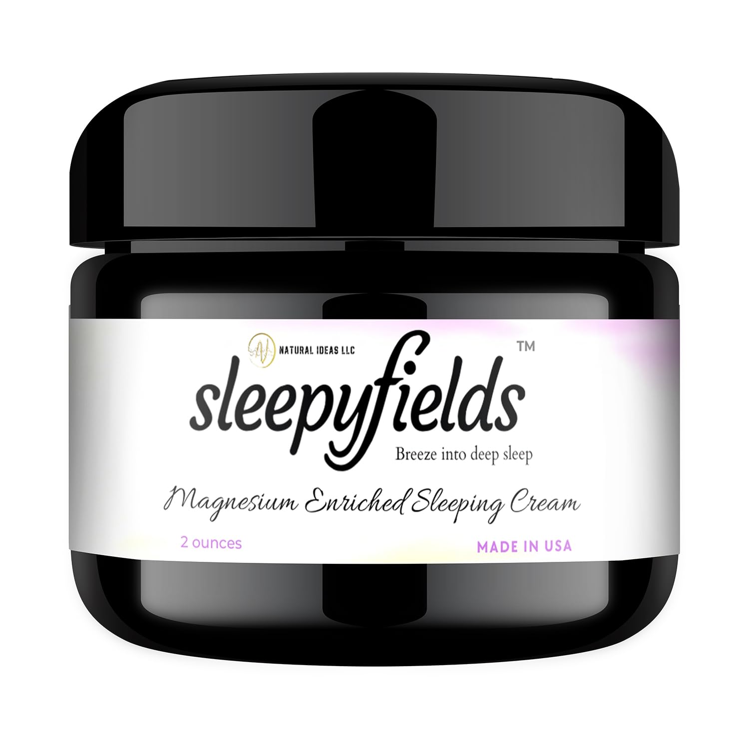 SLEEPY FIELDS Unscented Magnesium-Enhanced Sleep Cream - Nighttime Moisturizing Cream for Pain Calm, Leg Cramps, Sleep & Muscle Soreness - Fast Absorbing, Non-Greasy, Made in USA - 2 oz