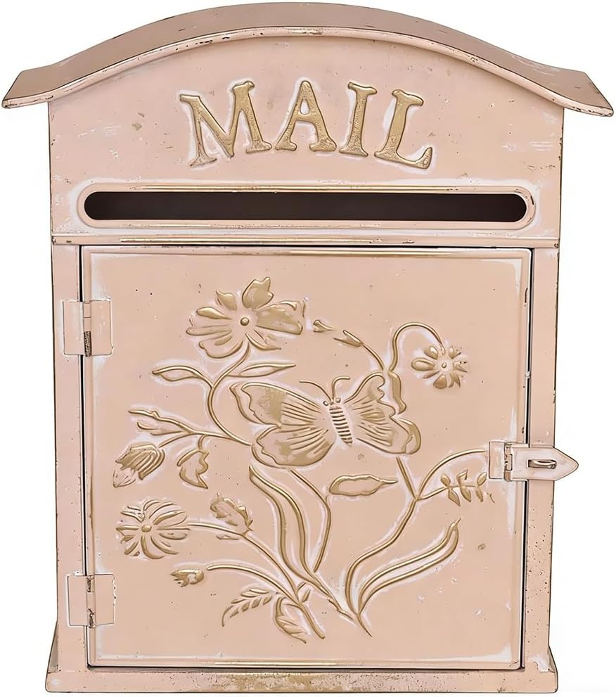 Wall Mount Mailbox, Security Postbox with Slot for Outside, Medium Capacity, Curbside Mailbox for Daily Letters Magazines and Packages(Green)