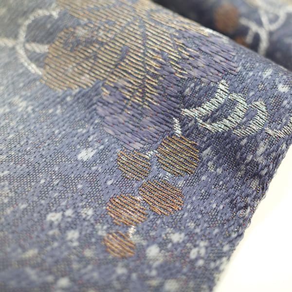 西陣織八寸名古屋帯 切子模様 かがり仕立付き 名古屋帯]西陣織老舗機屋